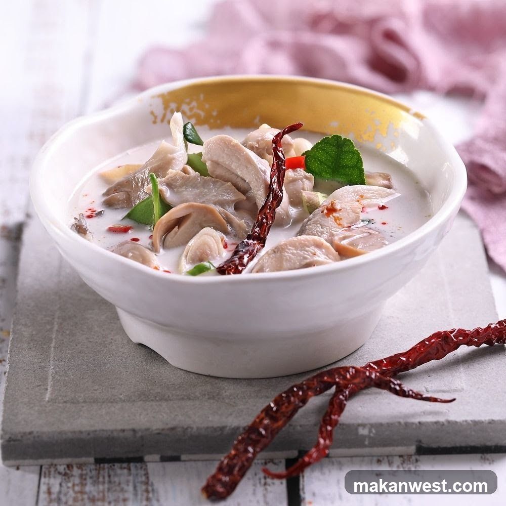 Thai Coconut Soup with Chicken and Dried Chili