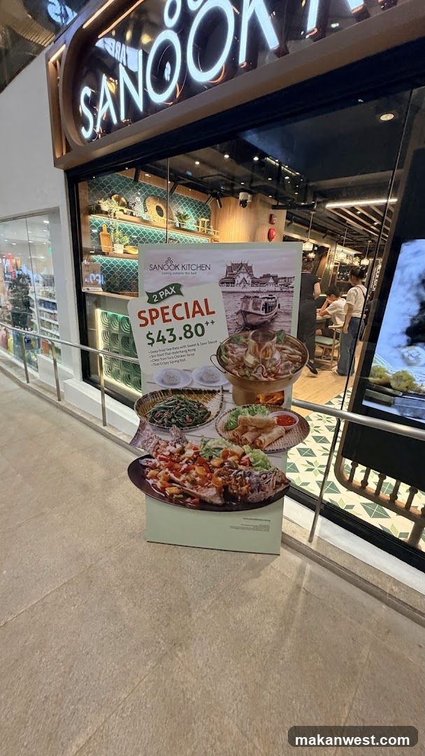Sangok Kitchen Storefront with Promotional Display