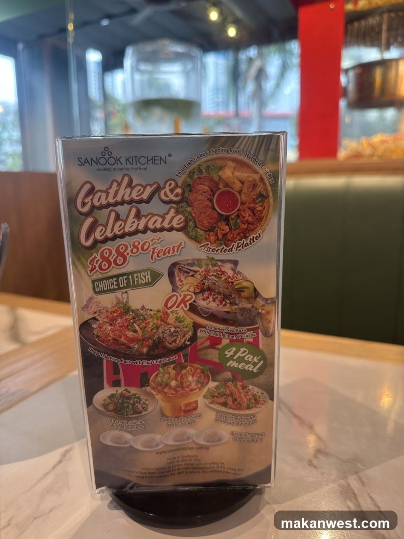 Sanook Kitchen Feast Menu
