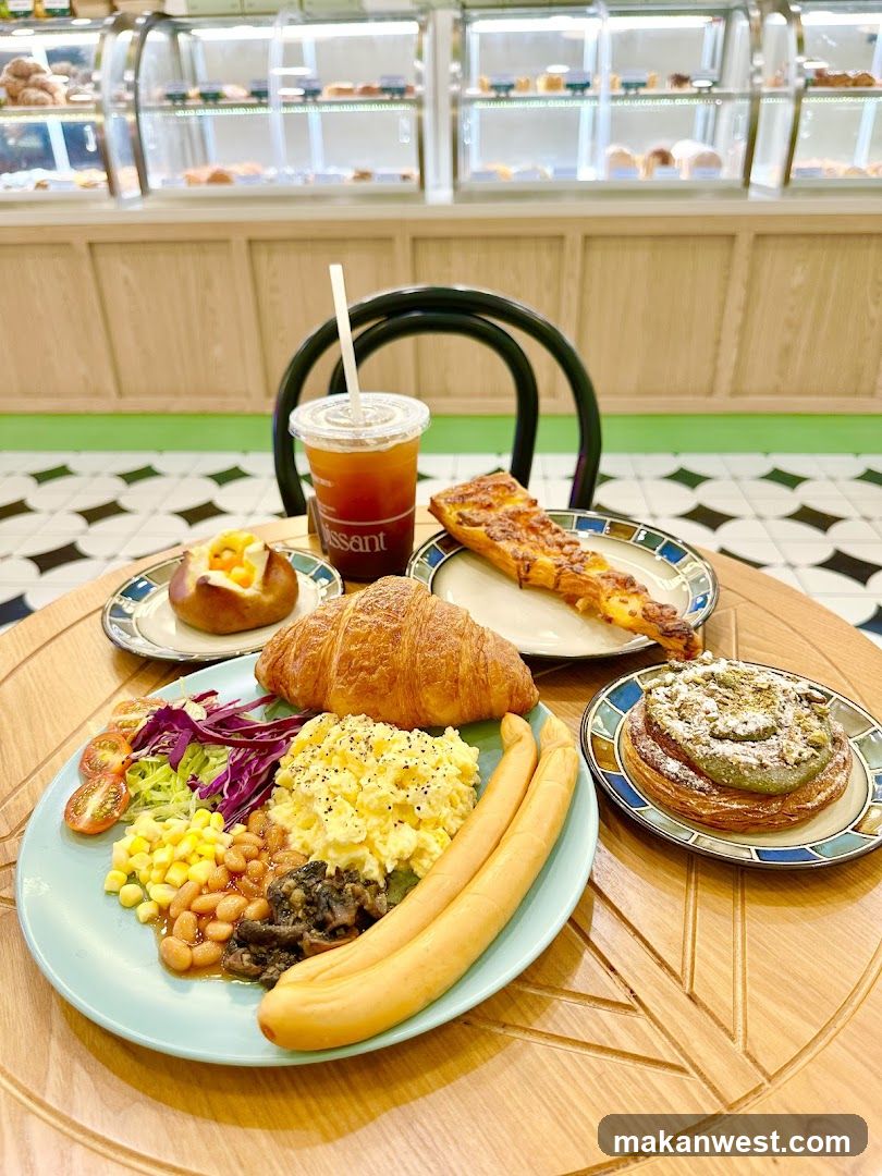 Breakfast Spread at a Cafe