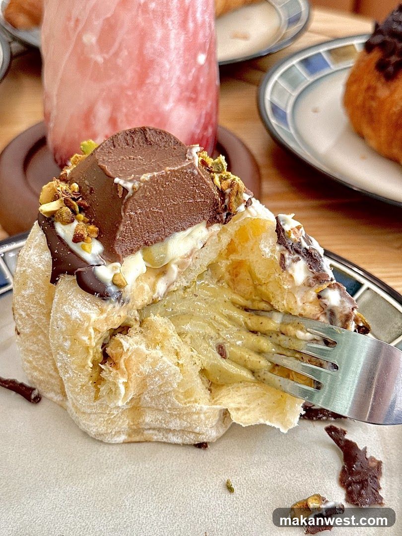 Chocolate Ice Cream Pastry with Pistachios