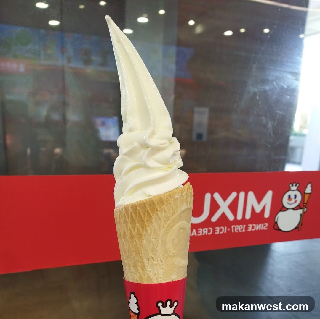 Soft-serve ice cream cone