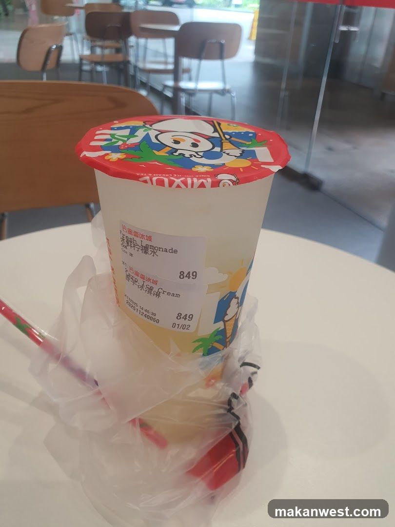 Beverage Cup with Price Tag