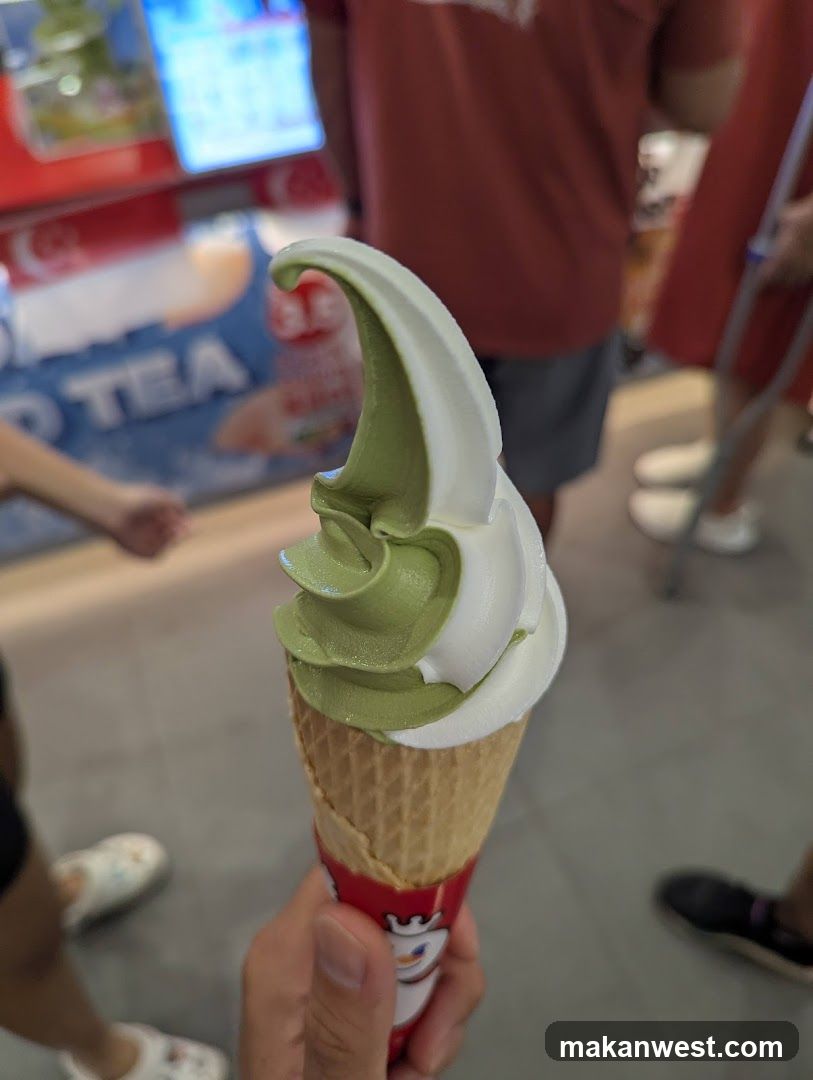 Matcha Ice Cream Cone