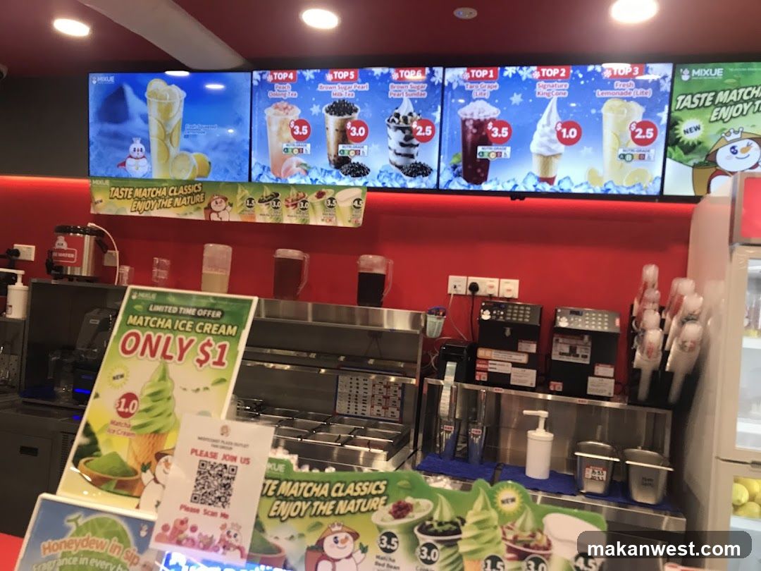 Matcha Ice Cream Shop Interior