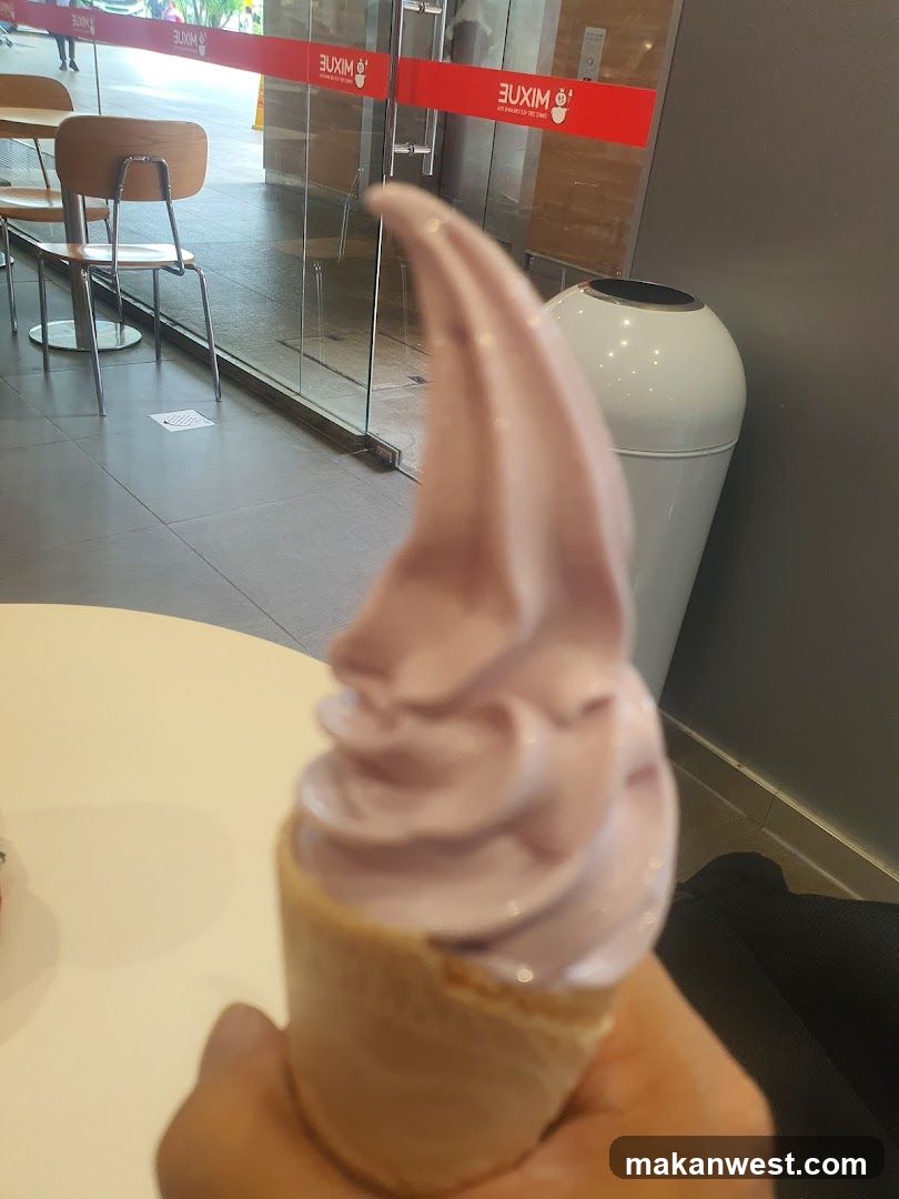 Soft-serve ice cream cone