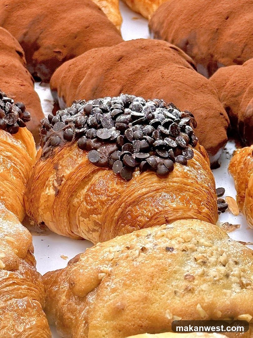 Assorted Croissants and Pastries Display