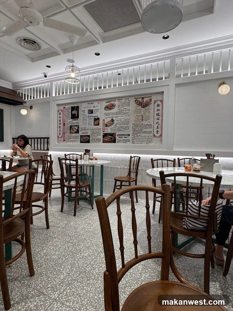 Restaurant Interior with Menu Board