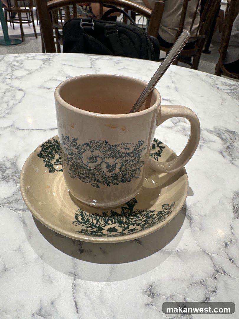 Cup of coffee on marble table