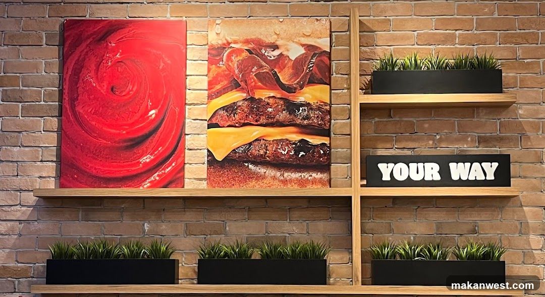 Burger and Ketchup Art Display