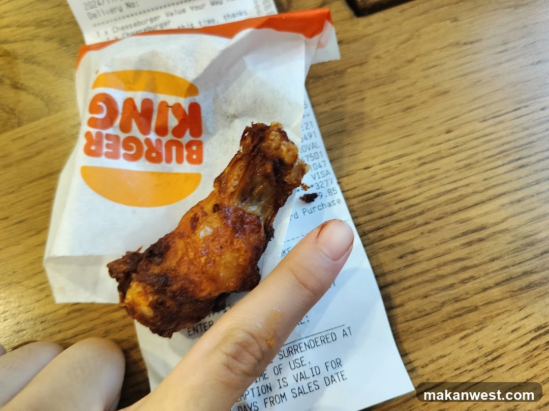 Burger King Wing with Receipt