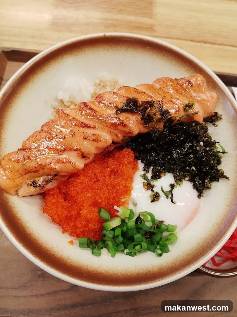 Grilled Salmon Bowl with Toppings