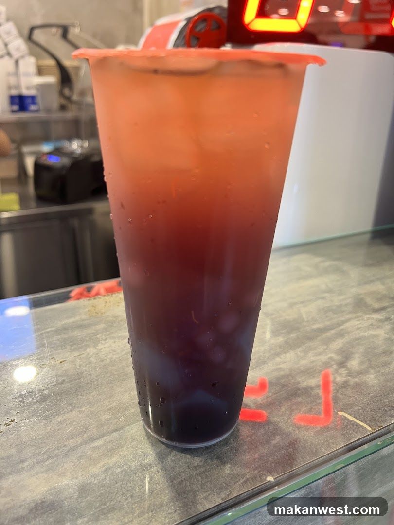 Beverage in plastic cup