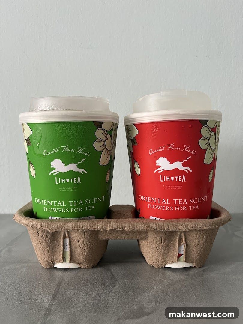 Lih Tea Cups in Cardboard Carrier