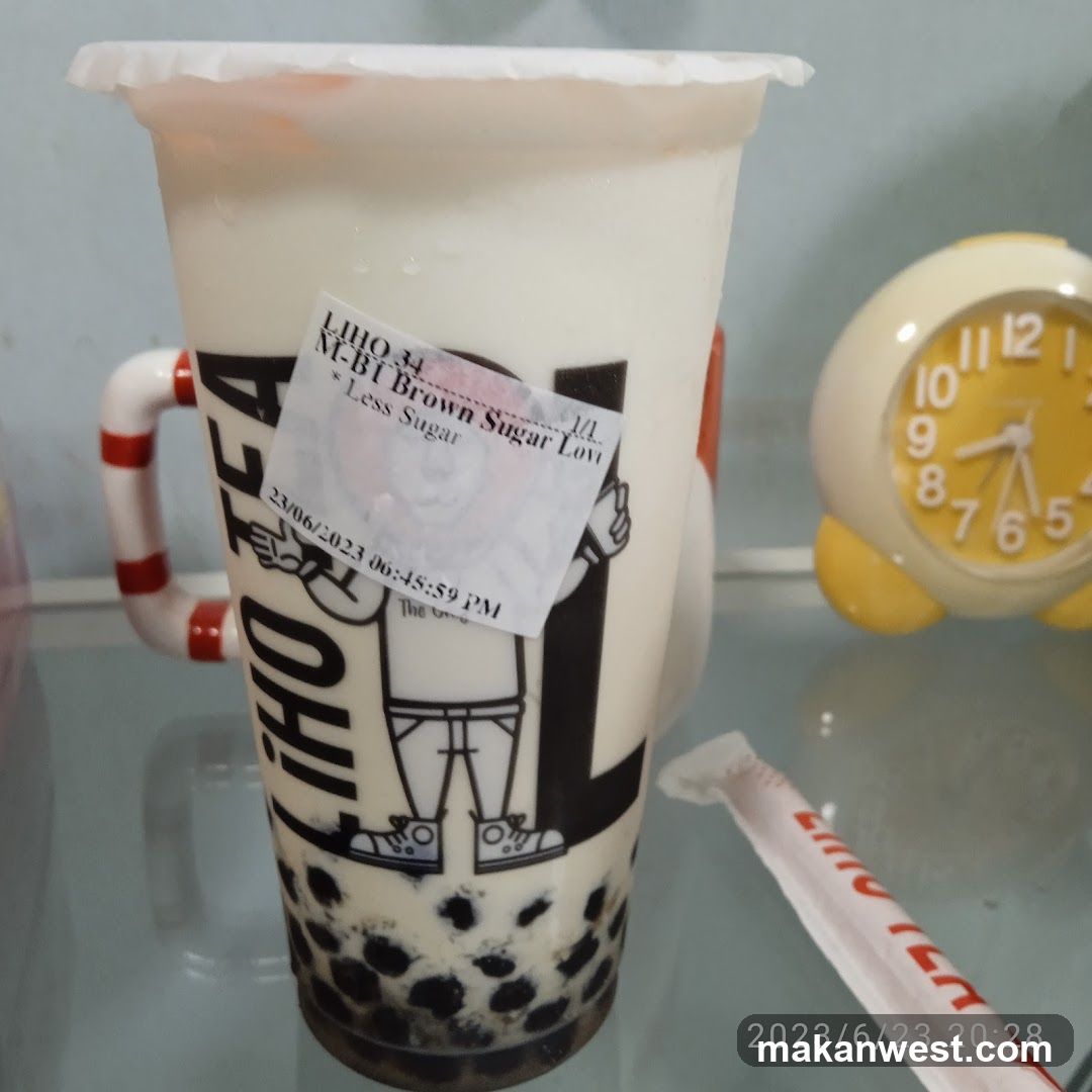 Boba Milk Tea Cup with Clock and Candy Cane Mug