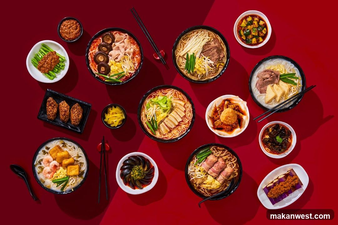 Noodle and Side Dish Spread
