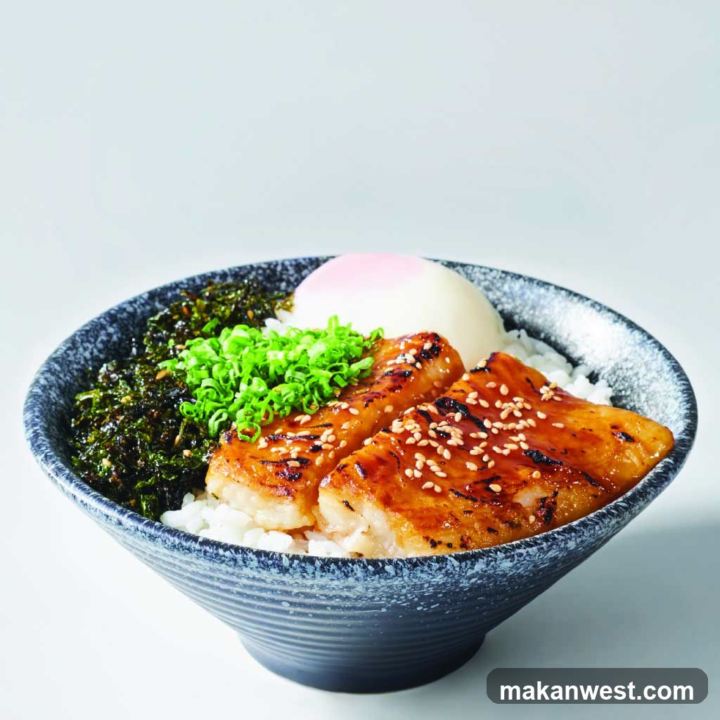 Eel Rice Bowl with Egg and Toppings