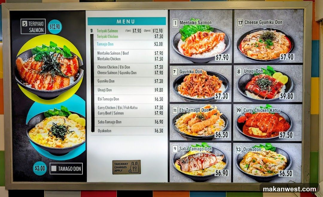 Teriyaki Salmon & Don Menu Board
