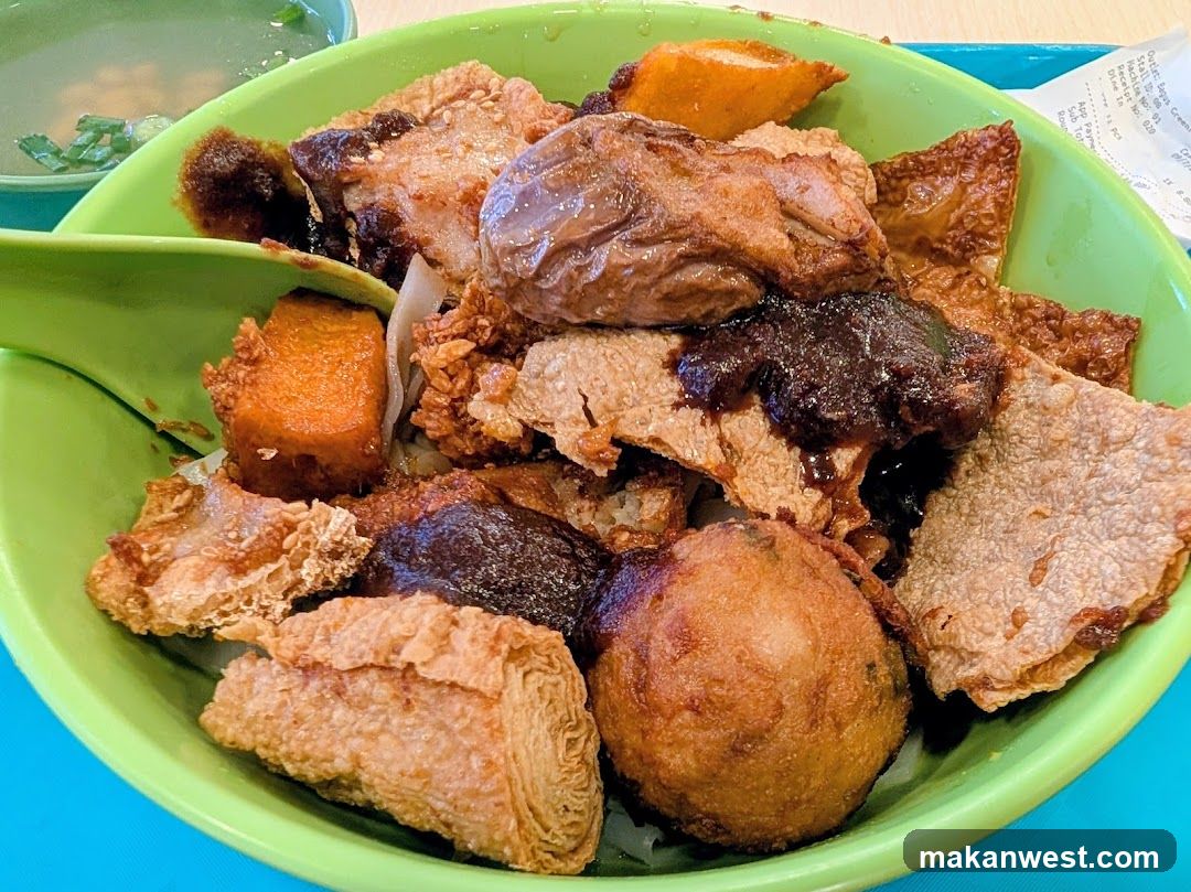 Bowl of Fried Food with Sauce