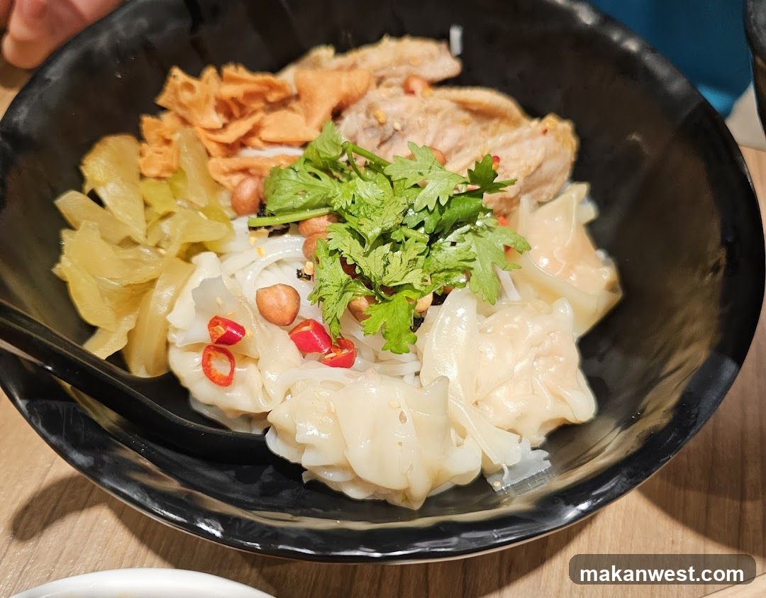 Bowl of Noodle Soup with Toppings