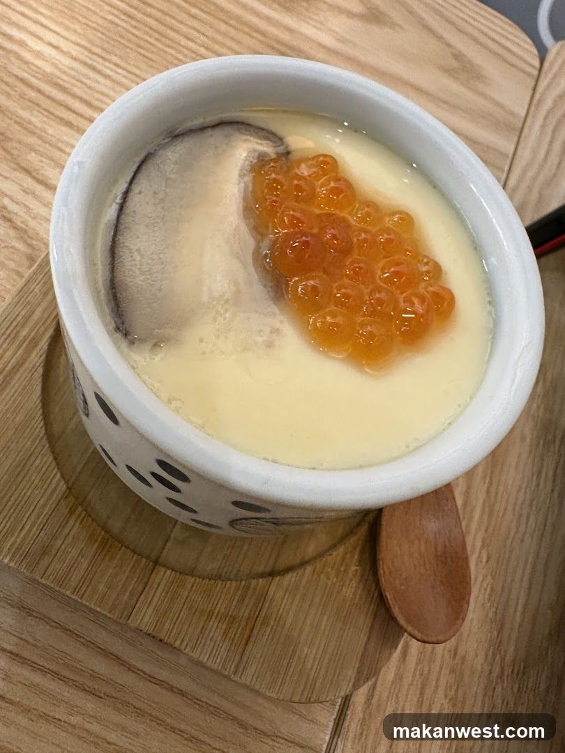 Egg Custard with Tuna Roe and Mushroom