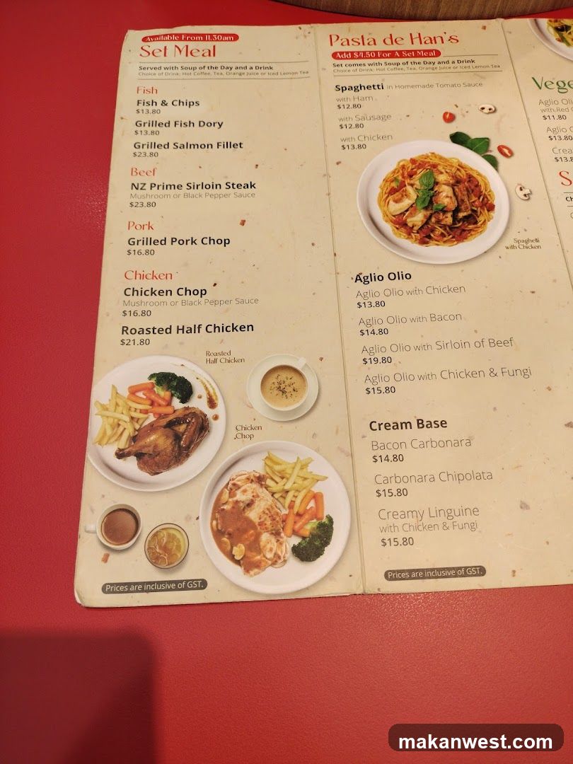Restaurant Menu Page