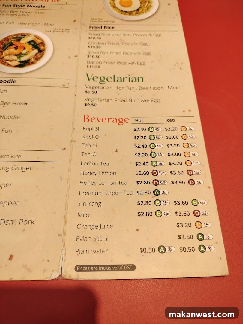 Restaurant Menu Page