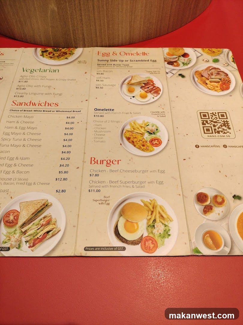 Hans Coffee Menu