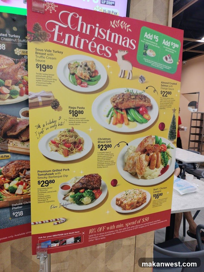Christmas Entrées Menu Board