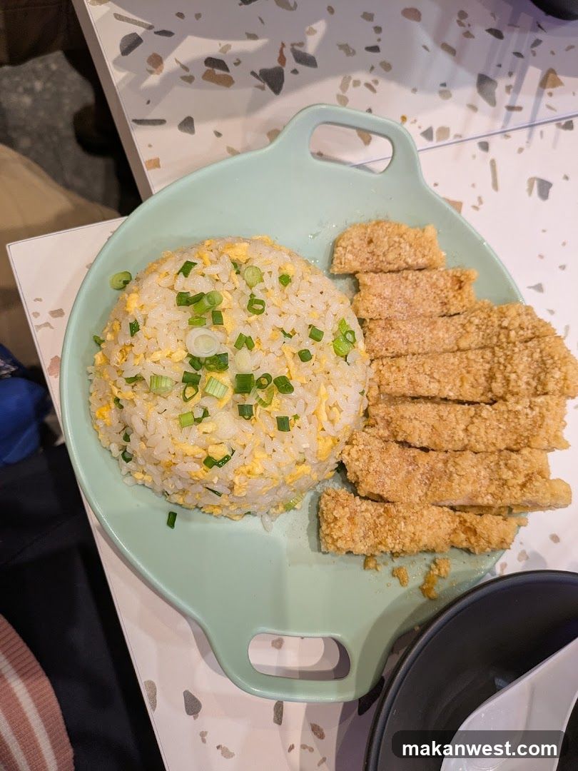 Fried Rice and Breaded Cutlet Meal