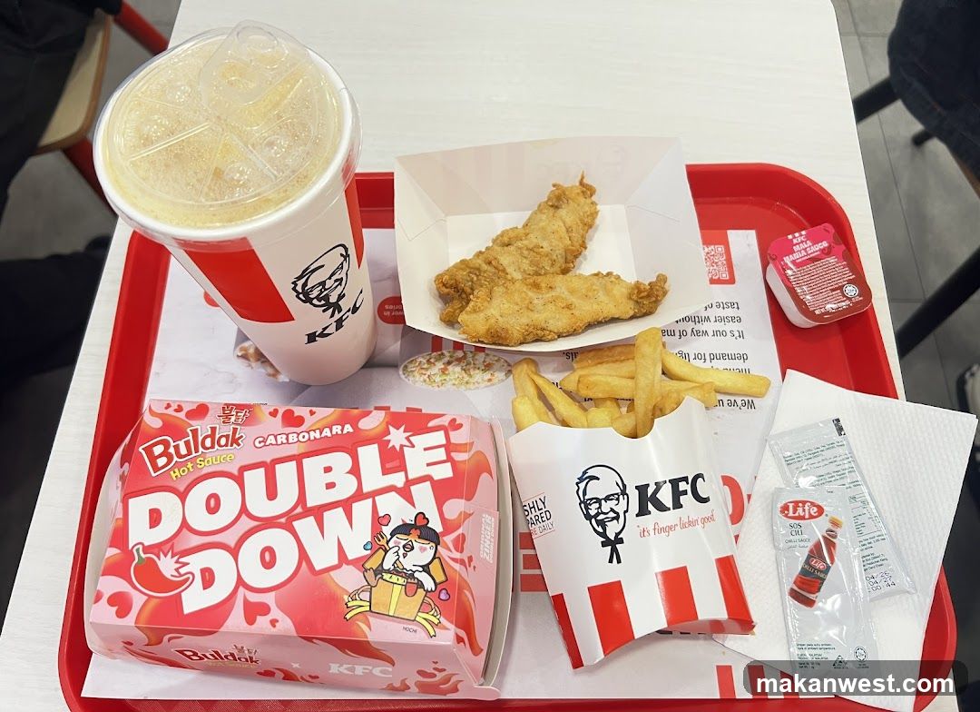 KFC Meal with Buldak Hot Sauce