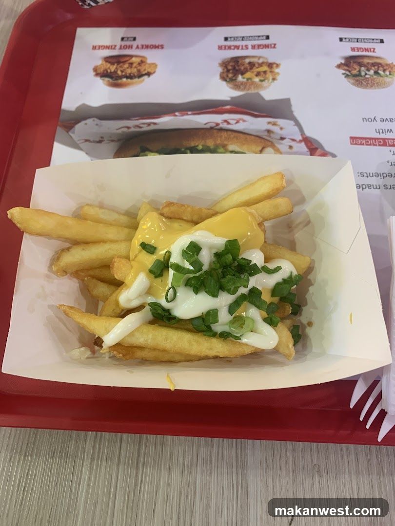Loaded Fries with Sauces and Greens
