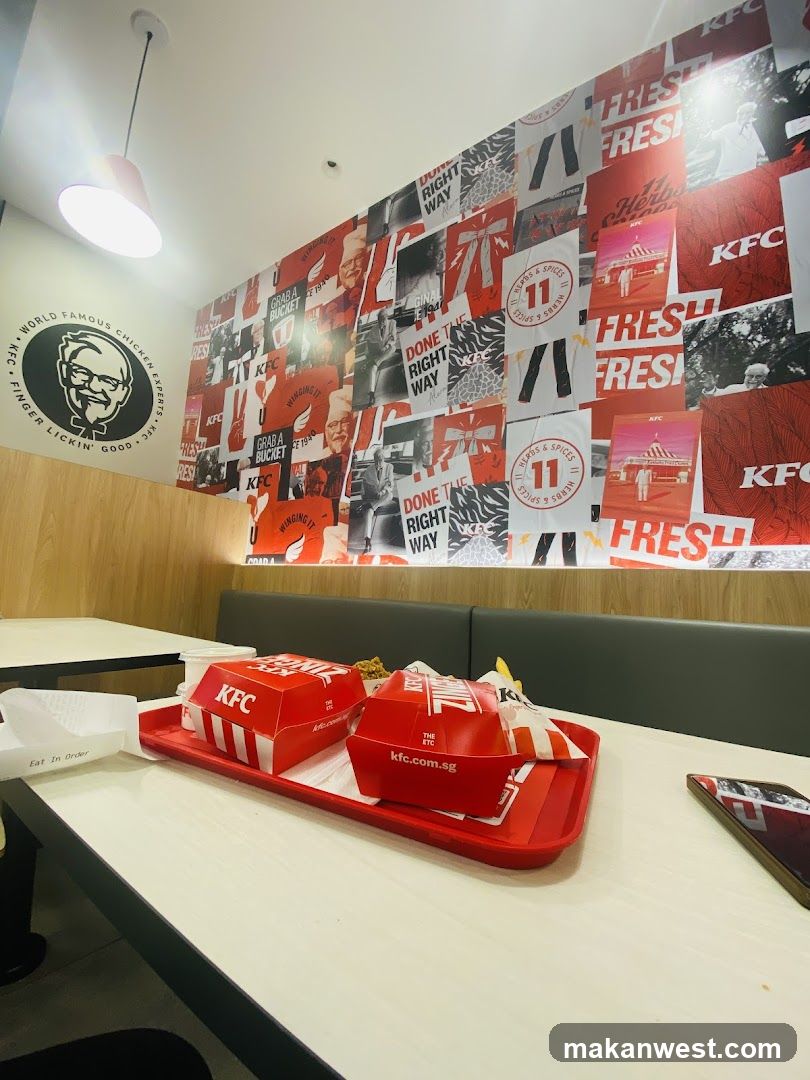 KFC Interior with Food Tray