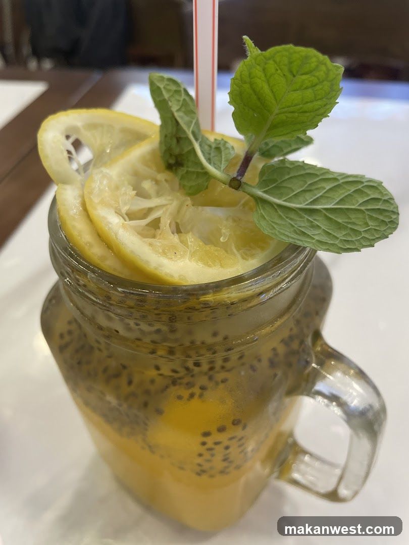 Lemon Chia Seed Drink with Mint
