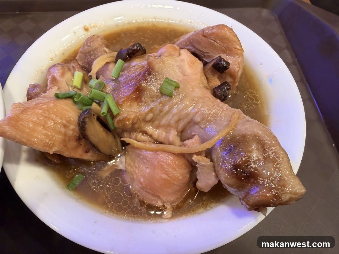 Steamed Chicken with Mushrooms and Scallions