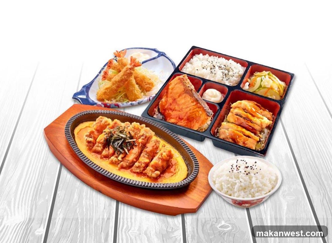 Japanese Food Set Menu Display