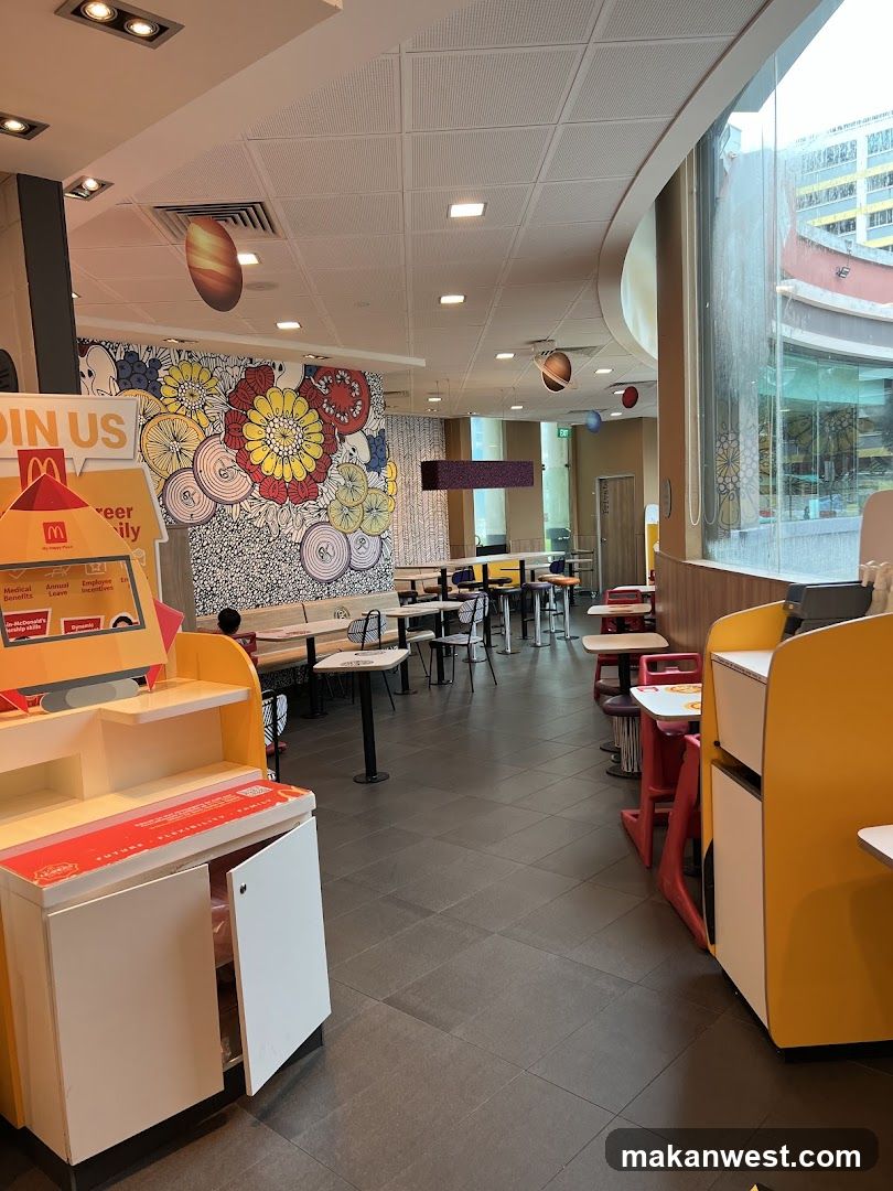 McDonald's Interior with Decorative Wall Art