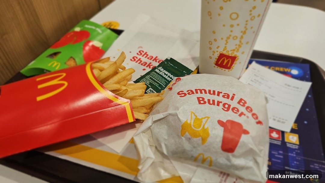 McDonald's Meal with Samurai Beef Burger