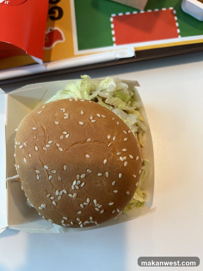 Burger in a box with side salad