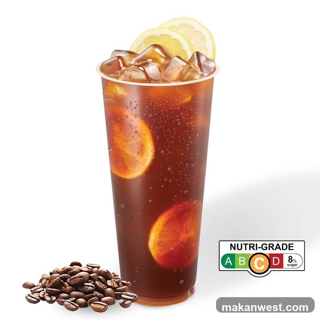 Iced Coffee with Lemon and Orange Slices