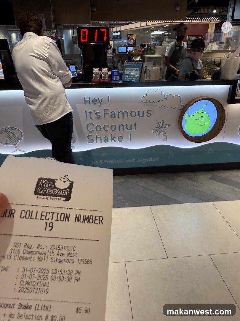 Famous Coconut Shake Counter