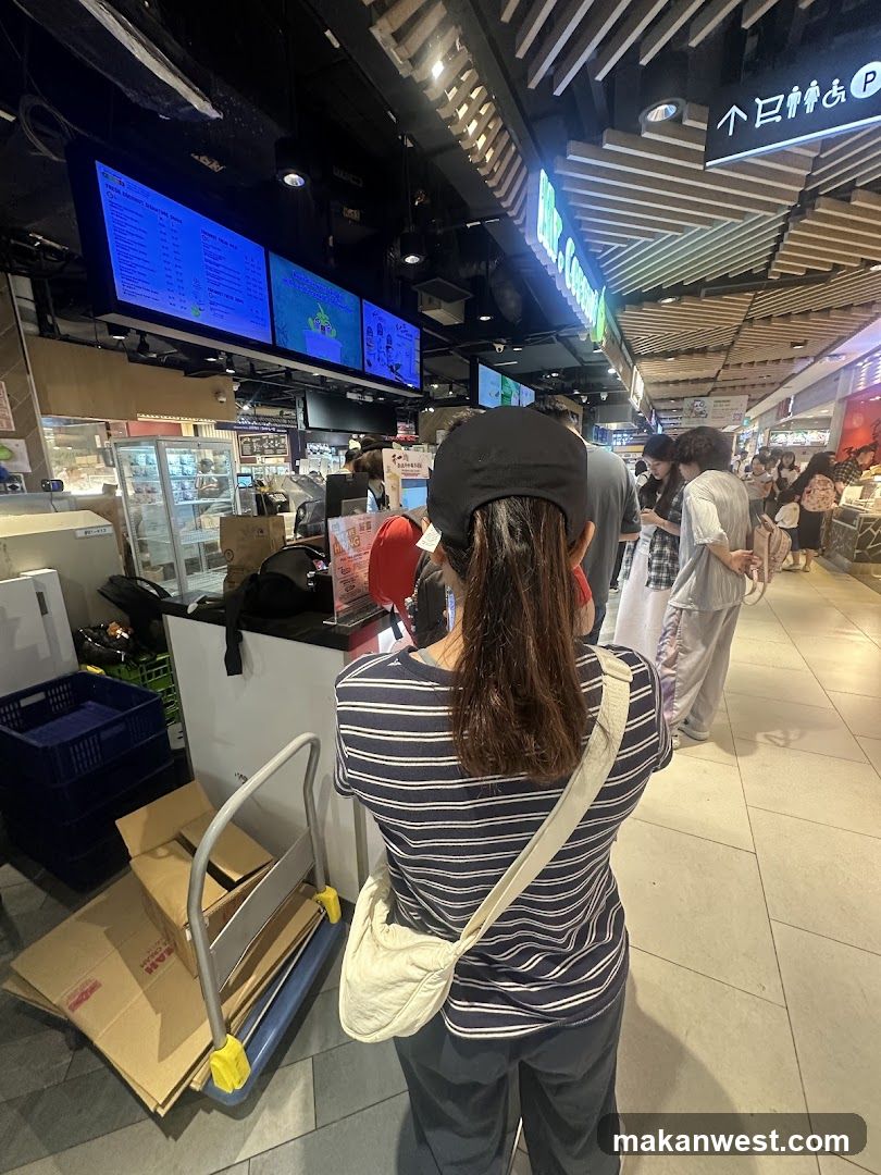 Interior of a food court or market area