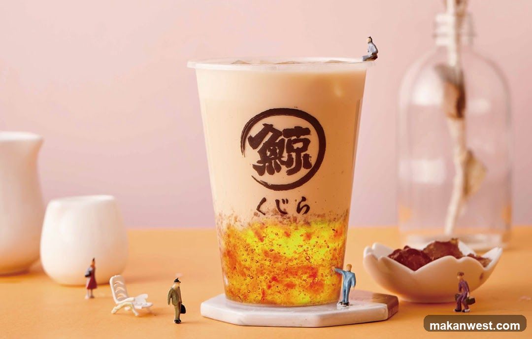 Kujira Bubble Tea Cup with Miniature Figures