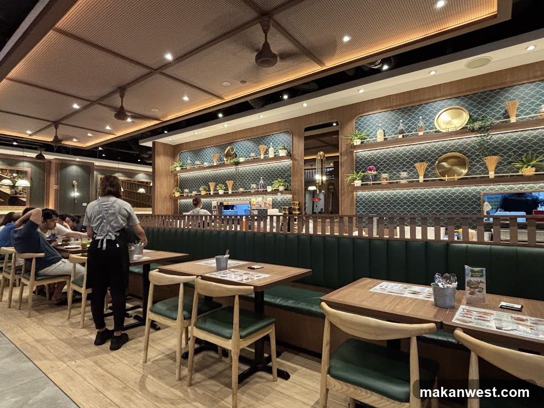 Restaurant Interior with Staff and Dining Area