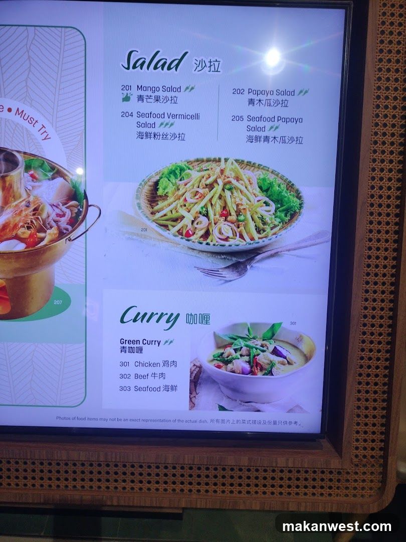 Salad and Curry Menu Board