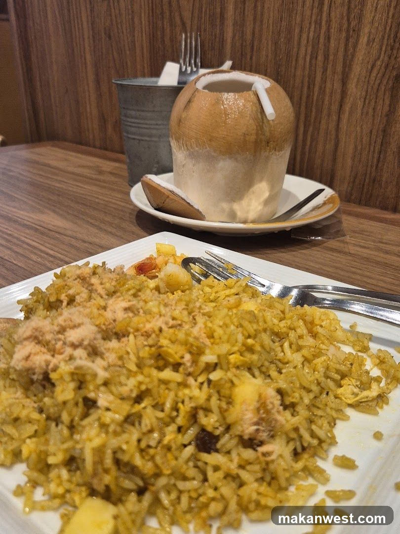 Fried Rice and Coconut Water