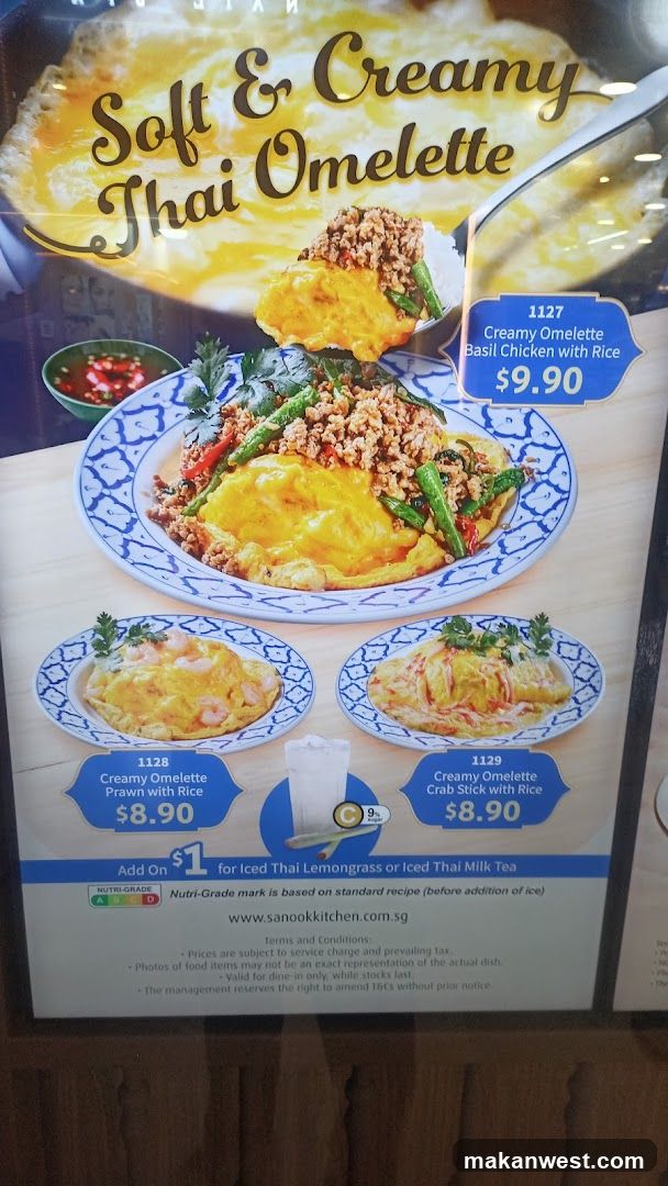 Thai Omelette Menu Board