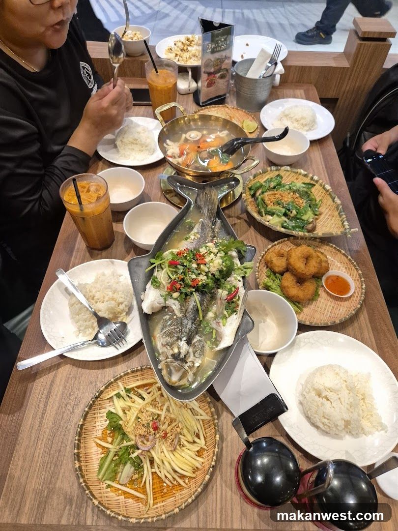 Thai Restaurant Meal Spread