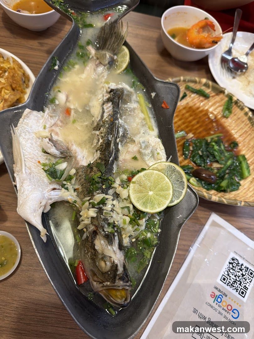 Steamed Fish Dish with Lime and Herbs