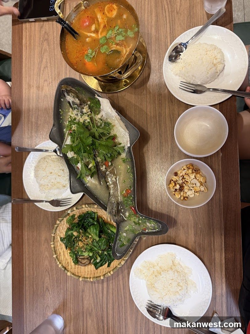 Thai-style meal spread